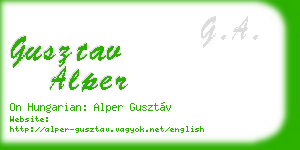 gusztav alper business card